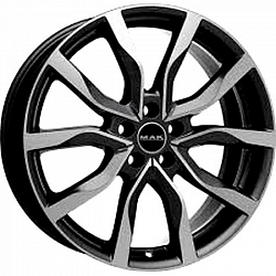 Диск MAK Highlands 9x21 5x108 ET38,5 DIA 63,4 Gun Met-Mirror Face